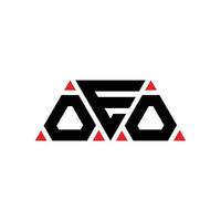 oeo-Dreieck-Buchstaben-Logo-Design mit Dreiecksform. Oeo-Dreieck-Logo-Design-Monogramm. Oeo-Dreieck-Vektor-Logo-Vorlage mit roter Farbe. oeo dreieckiges Logo einfaches, elegantes und luxuriöses Logo. öö vektor