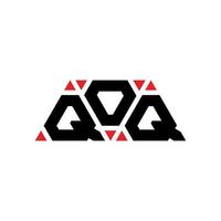 Qoq-Dreieck-Buchstaben-Logo-Design mit Dreiecksform. Qoq-Dreieck-Logo-Design-Monogramm. Qoq-Dreieck-Vektor-Logo-Vorlage mit roter Farbe. qoq dreieckiges Logo einfaches, elegantes und luxuriöses Logo. qq vektor