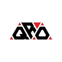 qro-Dreieck-Buchstaben-Logo-Design mit Dreiecksform. qro-Dreieck-Logo-Design-Monogramm. qro-Dreieck-Vektor-Logo-Vorlage mit roter Farbe. qro dreieckiges Logo einfaches, elegantes und luxuriöses Logo. qro vektor