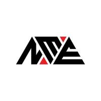 nme-Dreieck-Buchstaben-Logo-Design mit Dreiecksform. nme Dreieck-Logo-Design-Monogramm. nme-Dreieck-Vektor-Logo-Vorlage mit roter Farbe. nme dreieckiges Logo einfaches, elegantes und luxuriöses Logo. nme vektor