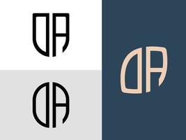 kreative Anfangsbuchstaben da Logo-Designs Bundle. vektor