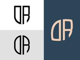 kreativa initiala bokstäver dr logo designs bunt. vektor