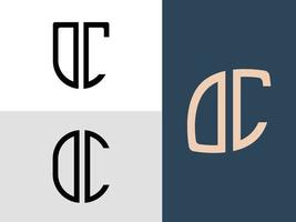 kreative anfangsbuchstaben dc-logo-designs paket. vektor