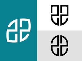 kreative Anfangsbuchstaben zz Logo-Designs Bundle. vektor