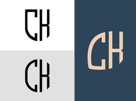 kreative Anfangsbuchstaben ck-Logo-Designs Bundle. vektor