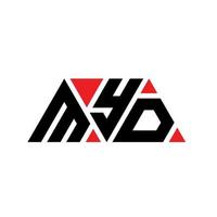 Myd-Dreieck-Buchstaben-Logo-Design mit Dreiecksform. myd-Dreieck-Logo-Design-Monogramm. Myd-Dreieck-Vektor-Logo-Vorlage mit roter Farbe. myd dreieckiges Logo einfaches, elegantes und luxuriöses Logo. meine vektor