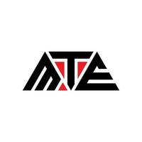 MTE-Dreieck-Buchstaben-Logo-Design mit Dreiecksform. mte-Dreieck-Logo-Design-Monogramm. MTE-Dreieck-Vektor-Logo-Vorlage mit roter Farbe. mte dreieckiges Logo einfaches, elegantes und luxuriöses Logo. mte vektor
