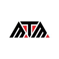 mtm-Dreieck-Buchstaben-Logo-Design mit Dreiecksform. MTM-Dreieck-Logo-Design-Monogramm. MTM-Dreieck-Vektor-Logo-Vorlage mit roter Farbe. mtm dreieckiges Logo einfaches, elegantes und luxuriöses Logo. mtm vektor