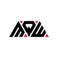 mqw Dreiecksbuchstaben-Logo-Design mit Dreiecksform. mqw-Dreieck-Logo-Design-Monogramm. MQW-Dreieck-Vektor-Logo-Vorlage mit roter Farbe. mqw dreieckiges Logo einfaches, elegantes und luxuriöses Logo. mqw vektor