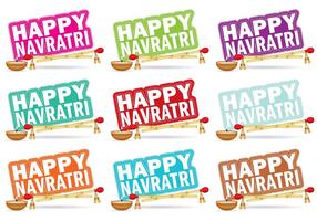 Navratri-Titel vektor