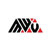 Mwv-Dreieck-Buchstaben-Logo-Design mit Dreiecksform. Mwv-Dreieck-Logo-Design-Monogramm. mwv-Dreieck-Vektor-Logo-Vorlage mit roter Farbe. mwv dreieckiges Logo einfaches, elegantes und luxuriöses Logo. mwv vektor