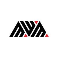 mwm triangel bokstavslogotypdesign med triangelform. mwm triangel logotyp design monogram. mwm triangel vektor logotyp mall med röd färg. mwm triangulär logotyp enkel, elegant och lyxig logotyp. mwm