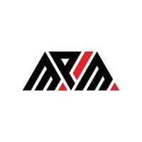 mpm-Dreieck-Buchstaben-Logo-Design mit Dreiecksform. mpm-Dreieck-Logo-Design-Monogramm. mpm-Dreieck-Vektor-Logo-Vorlage mit roter Farbe. mpm dreieckiges Logo einfaches, elegantes und luxuriöses Logo. MPM vektor