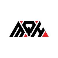 mqh Dreiecksbuchstaben-Logo-Design mit Dreiecksform. mqh-Dreieck-Logo-Design-Monogramm. mqh-Dreieck-Vektor-Logo-Vorlage mit roter Farbe. mqh dreieckiges Logo einfaches, elegantes und luxuriöses Logo. mqh vektor