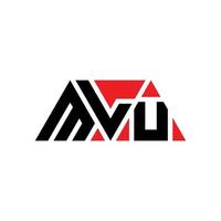 Mlu-Dreieck-Buchstaben-Logo-Design mit Dreiecksform. Mlu-Dreieck-Logo-Design-Monogramm. Mlu-Dreieck-Vektor-Logo-Vorlage mit roter Farbe. mlu dreieckiges Logo einfaches, elegantes und luxuriöses Logo. mlu vektor