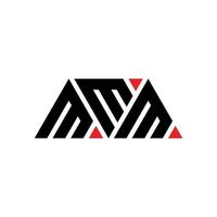mmm Dreiecksbuchstaben-Logo-Design mit Dreiecksform. MMM-Dreieck-Logo-Design-Monogramm. MMM-Dreieck-Vektor-Logo-Vorlage mit roter Farbe. mmm dreieckiges Logo einfaches, elegantes und luxuriöses Logo. mmm vektor