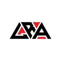 LRA-Dreieck-Buchstaben-Logo-Design mit Dreiecksform. LRA-Dreieck-Logo-Design-Monogramm. lra-Dreieck-Vektor-Logo-Vorlage mit roter Farbe. lra dreieckiges Logo einfaches, elegantes und luxuriöses Logo. lra vektor