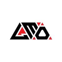 lmo-Dreieck-Buchstaben-Logo-Design mit Dreiecksform. LMO-Dreieck-Logo-Design-Monogramm. Lmo-Dreieck-Vektor-Logo-Vorlage mit roter Farbe. lmo dreieckiges Logo einfaches, elegantes und luxuriöses Logo. lmo vektor