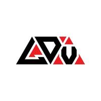 ldv-Dreieck-Buchstaben-Logo-Design mit Dreiecksform. ldv-Dreieck-Logo-Design-Monogramm. ldv-Dreieck-Vektor-Logo-Vorlage mit roter Farbe. ldv dreieckiges logo einfaches, elegantes und luxuriöses logo. ldv vektor