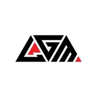 lgm Dreiecksbuchstaben-Logo-Design mit Dreiecksform. LGM-Dreieck-Logo-Design-Monogramm. lgm-Dreieck-Vektor-Logo-Vorlage mit roter Farbe. lgm dreieckiges logo einfaches, elegantes und luxuriöses logo. lgm vektor