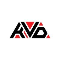 Kvd-Dreieck-Buchstaben-Logo-Design mit Dreiecksform. Kvd-Dreieck-Logo-Design-Monogramm. Kvd-Dreieck-Vektor-Logo-Vorlage mit roter Farbe. kvd dreieckiges Logo einfaches, elegantes und luxuriöses Logo. kvd vektor