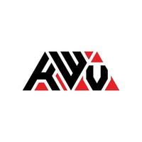 kwv-Dreieck-Buchstaben-Logo-Design mit Dreiecksform. kwv-Dreieck-Logo-Design-Monogramm. kwv-Dreieck-Vektor-Logo-Vorlage mit roter Farbe. kwv dreieckiges Logo einfaches, elegantes und luxuriöses Logo. kwv vektor