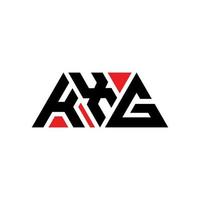 kxg-Dreieck-Buchstaben-Logo-Design mit Dreiecksform. kxg-Dreieck-Logo-Design-Monogramm. kxg-Dreieck-Vektor-Logo-Vorlage mit roter Farbe. kxg dreieckiges Logo einfaches, elegantes und luxuriöses Logo. kxg vektor