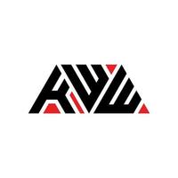kww triangel bokstavslogotypdesign med triangelform. kww triangel logotyp design monogram. kww triangel vektor logotyp mall med röd färg. kww triangulär logotyp enkel, elegant och lyxig logotyp. kww