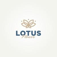 minimalistisk skönhet lotusblomma linjekonst logotyp mall vektor illustration design. enkel yoga, spa, kosmetisk logotyp koncept