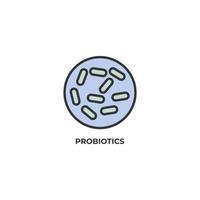 Probiotika-Vektorsymbol. bunte flache Designvektorillustration. Vektorgrafiken vektor