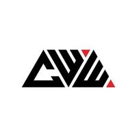 cww triangel bokstavslogotypdesign med triangelform. cww triangel logotyp design monogram. cww triangel vektor logotyp mall med röd färg. cww triangulär logotyp enkel, elegant och lyxig logotyp. cww