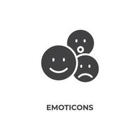 Vektorzeichen des Emoticons-Symbols ist auf einem weißen Hintergrund isoliert. Symbolfarbe editierbar. vektor