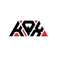 kqx-Dreieck-Buchstaben-Logo-Design mit Dreiecksform. kqx-Dreieck-Logo-Design-Monogramm. kqx-Dreieck-Vektor-Logo-Vorlage mit roter Farbe. kqx dreieckiges Logo einfaches, elegantes und luxuriöses Logo. kqx vektor
