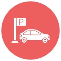 Parkplatz, der leicht geändert oder bearbeitet werden kann vektor