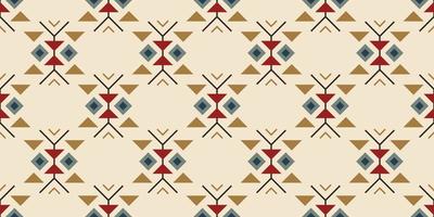abstrakter traditioneller Stoffstil. nahtlos in Stammes-, Volksstickerei, Stammes-Geometrie-Stoff. aztekischer geometrischer kunstverzierungsdruck. design für teppiche, tapeten, kleidung, verpackungen, textilien, gewebe. vektor