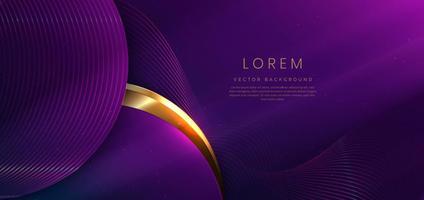 abstrakte luxuskurve leuchtende linien auf dunkelblauem und violettem hintergrund. Vorlage Premium-Award-Design. Vektor-Illustration vektor