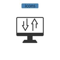 skärmdelning ikoner symbol vektorelement för infographic webben vektor
