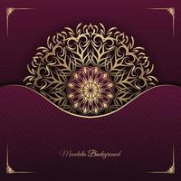 goldene mandala vintage ornament hintergrund luxus vektor