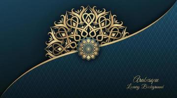 arabeske luxushintergrund runde golddekoration vektor