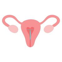 hormonell iud. koppar intrauterin enhet färgad platt stilikon. preventivmedel för kvinnor. kvinnlig preventivmedel. vektor