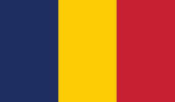 Vektor-Illustration der Tschad-Flagge. vektor