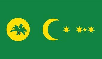 vektor illustration av Cocos Islands flagga.