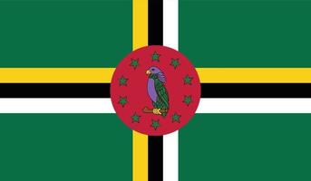 vektorillustration der dominica-flagge. vektor