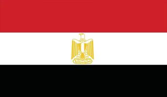 Vektorillustration der ägyptischen Flagge. vektor