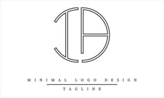 ia eller ai minimal logotyp design vektor