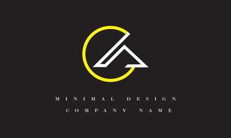 la eller al minimal logotypdesign vektor