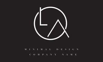 la eller al minimal logotypdesign vektor