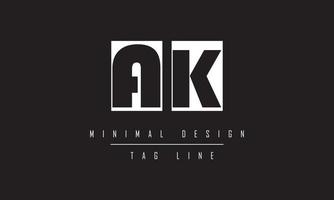 ak eller ka logo design vektor konst illustration