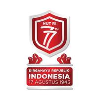 Hut Ri 77 Dirgahayu Republik Indonesien 17. August 2022 vektor