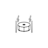 Drum-Symbol-Vektor-Illustration-Template-Design vektor